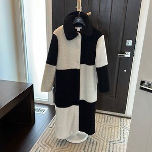 Black and white Teddy coat